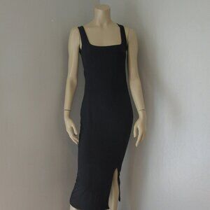 Nasty Gal Black Recycled Slinky Sleeveless NWT Size 10 US Midi Pullover Dress
